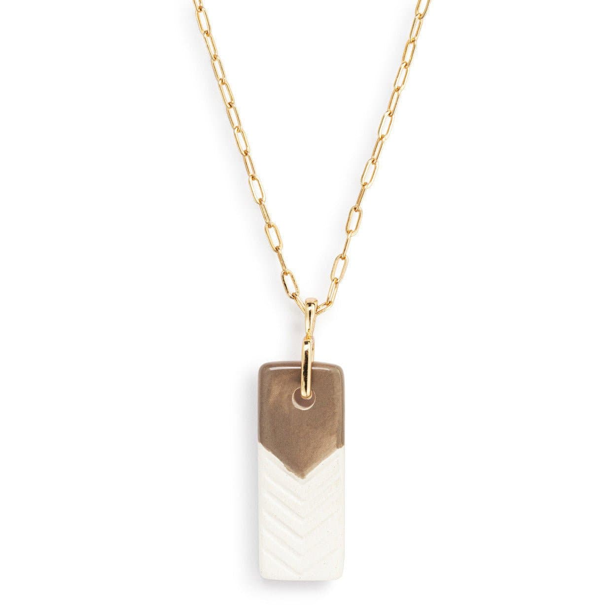 Taupe Aromatherapy Necklace - HER Home Design Boutique